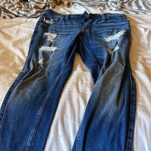 Hollister blue ripped denim jeans
